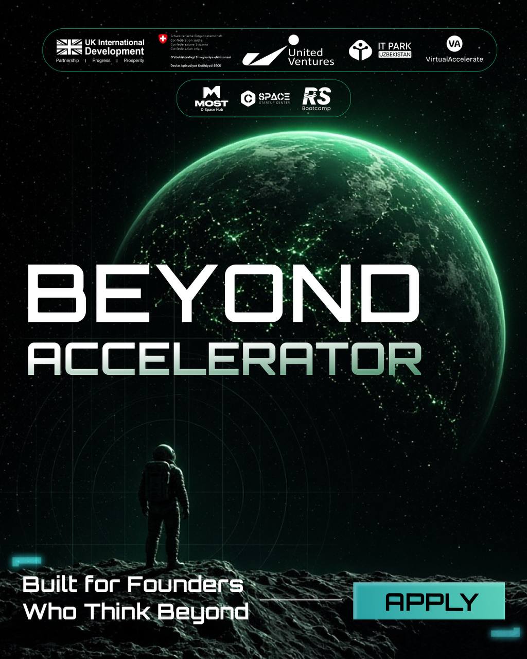 BEYOND Accelerator is now accepting applications for its accelerator program for pre-seed and seed-stage startups in Tashkent