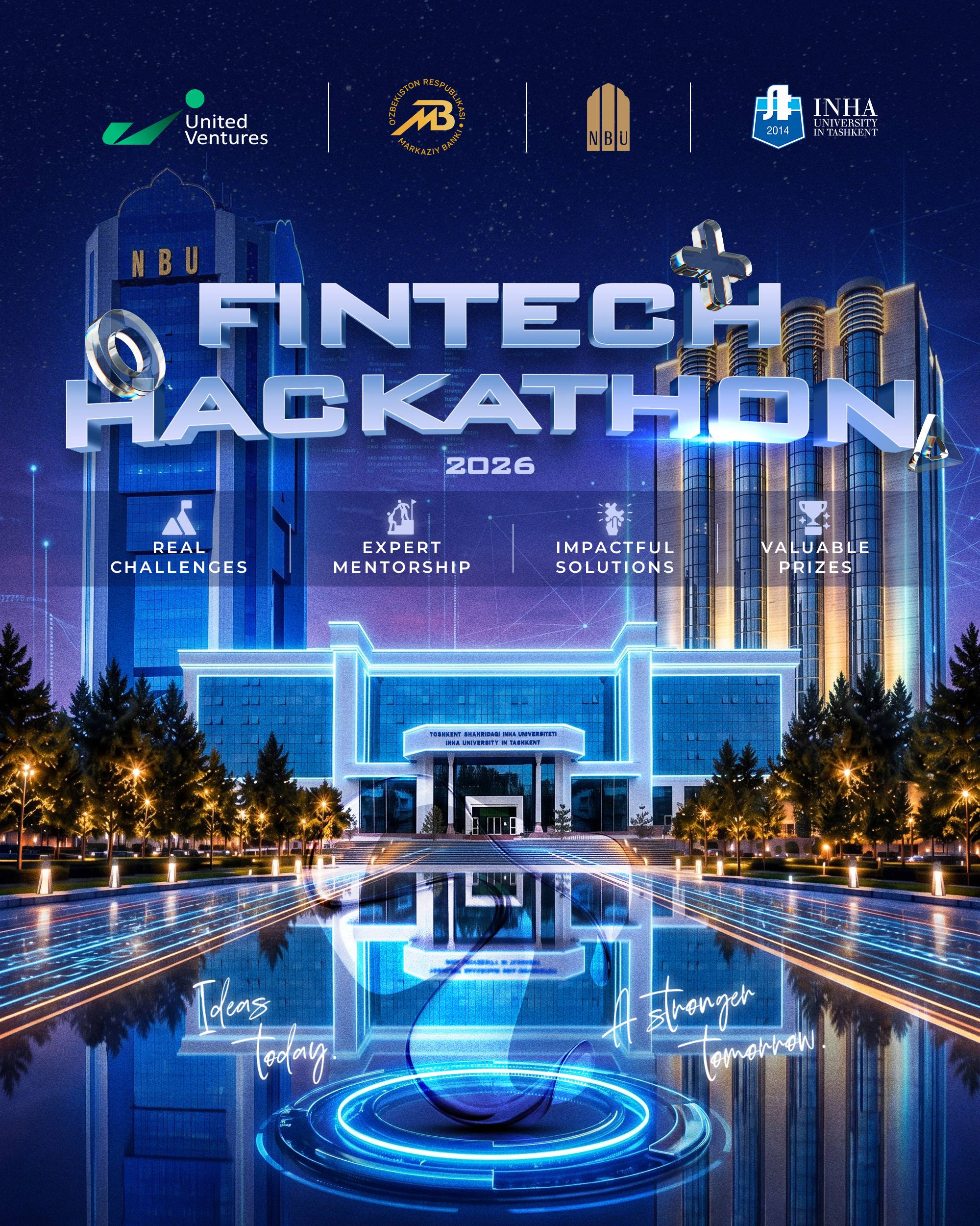 Inha University in Tashkent, United Ventures, and the National Bank of Uzbekistan are hosting the FinTech Hackathon 2026 with a prize pool
