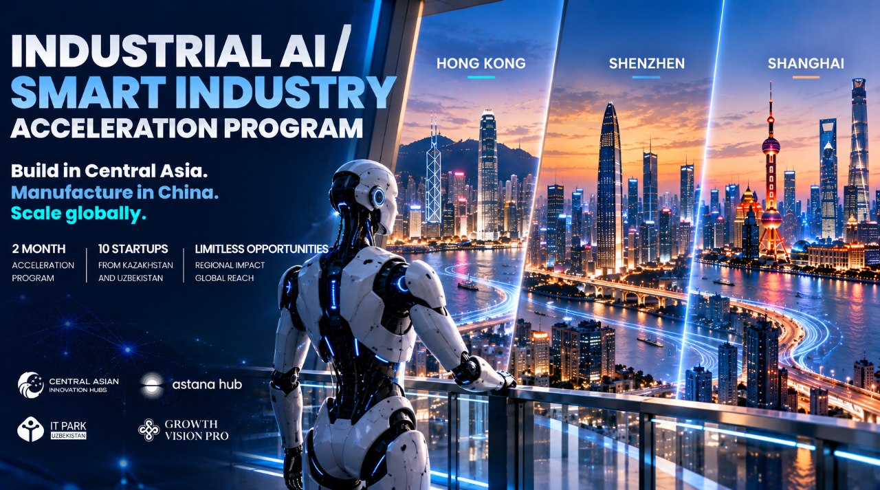 IT Park Uzbekistan and Astana Hub are launching the Industrial AI Accelerator to help startups enter the Chinese market