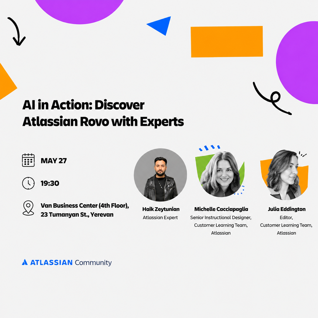 Atlassian Community Yerevan: Exploring Atlassian Rovo & AI Workflows
